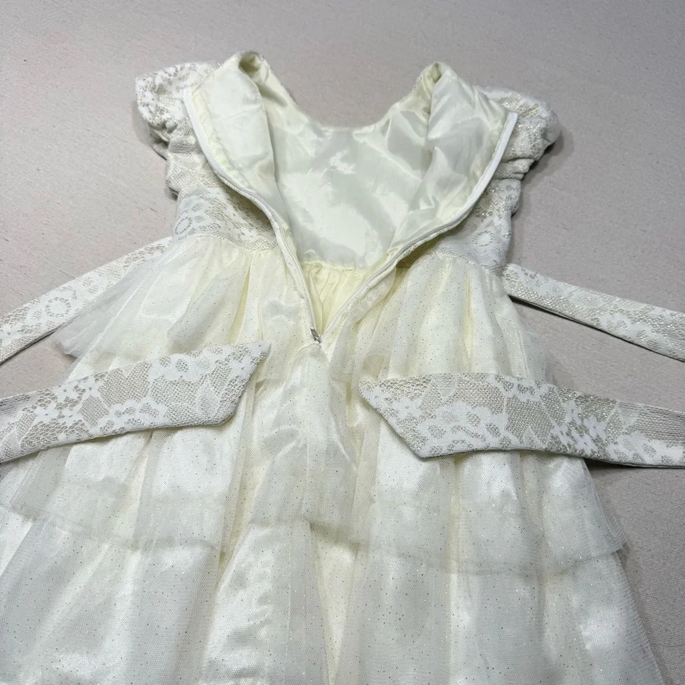 Cream/Ivory Girls Formal Dress - Size 3T - Lace - Tulle - Glitter